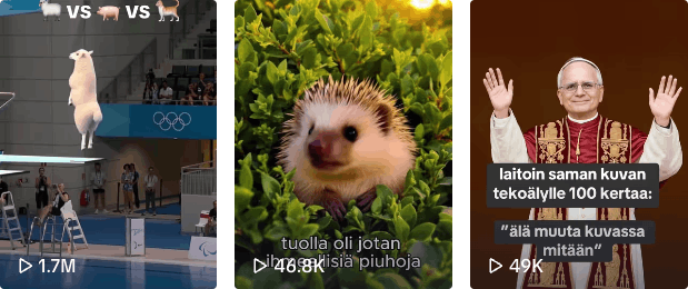 Tekoälykuvat ja -videot ovat jo keränneet yli 2 miljoonaa katselukertaa TikTokissa